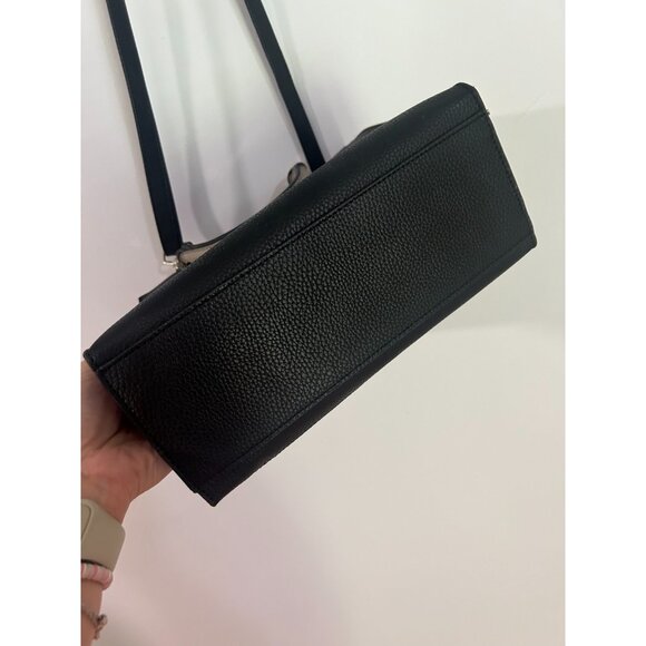 Steve Madden Crossbody Hand Bag Black Purse Classic Tote Medium Satchel EUC - Picture 7 of 7